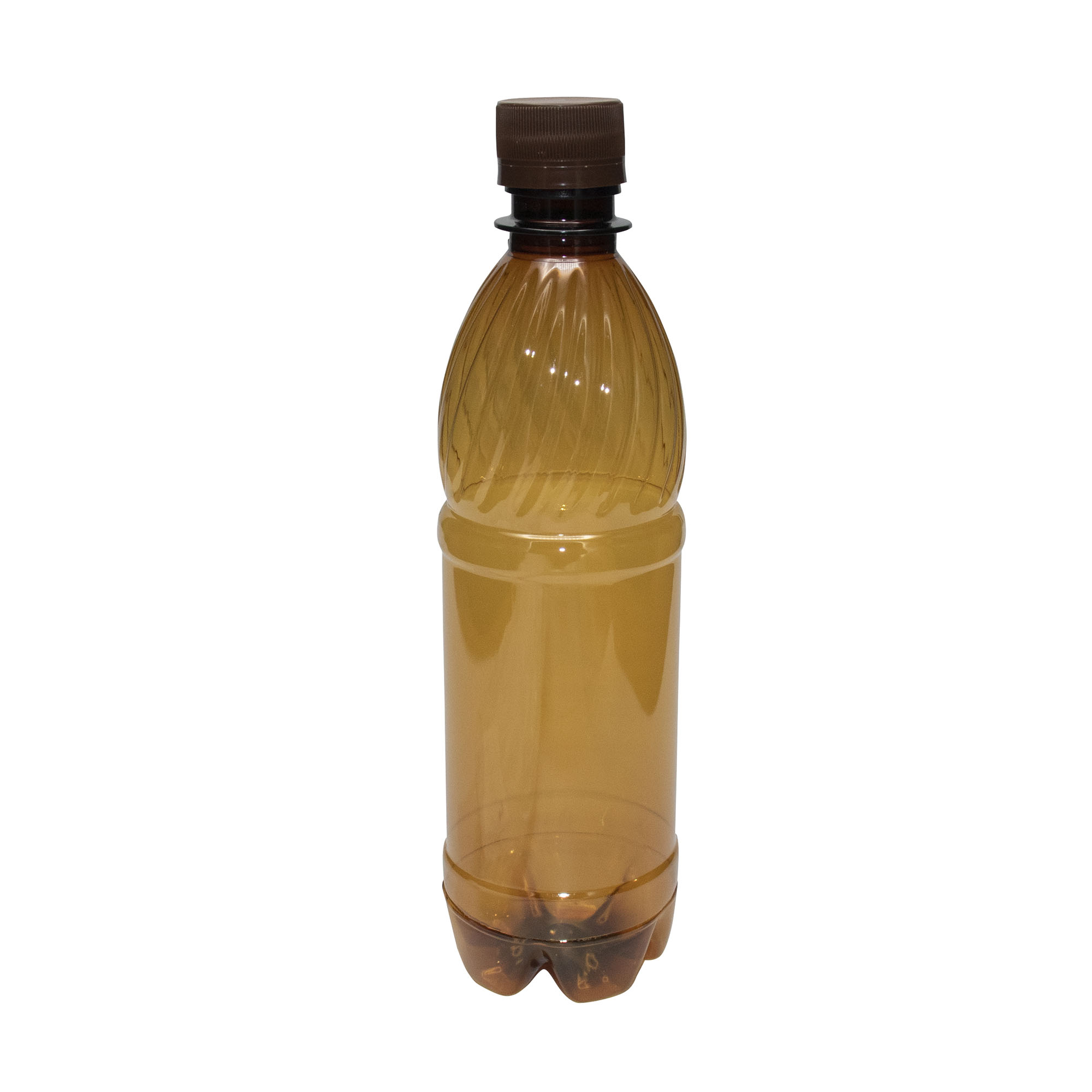 Бутылка ПЭТ коричневая 0.5 л, горло 28 мм, С КРЫШКОЙ