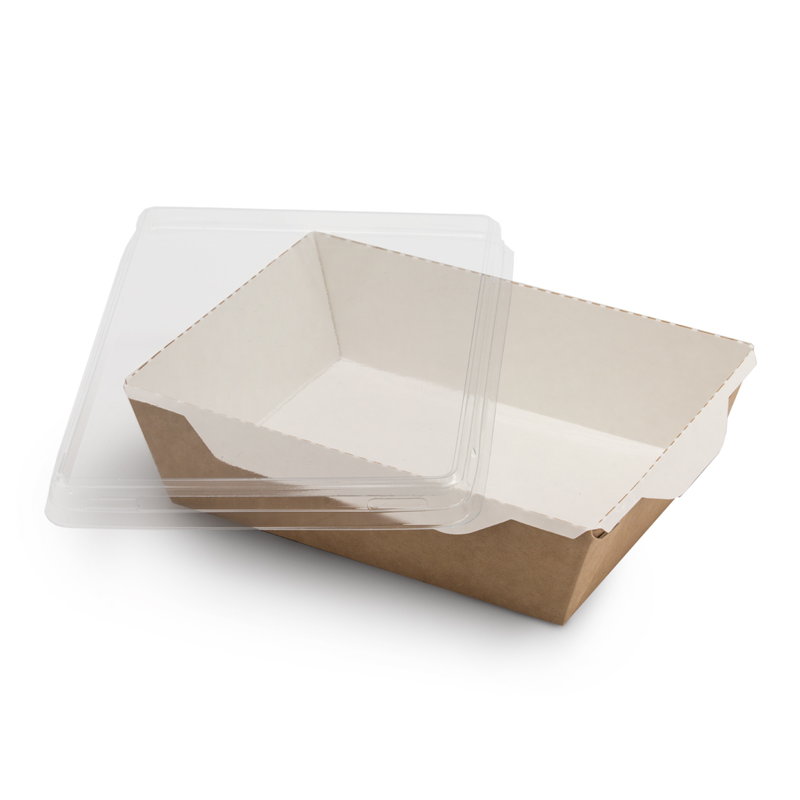 товар Контейнер бумажный с крышкой, 1000мл, 220*160*55 мм, крафт BK043