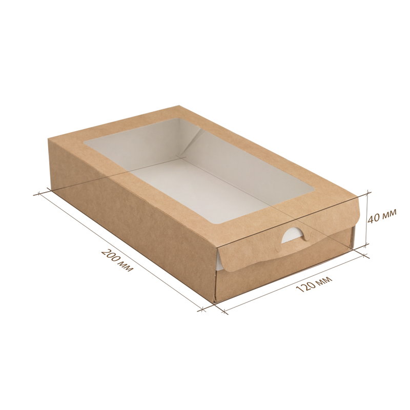 товар Контейнер бумажный, пенал, 1000 мл, 200*120*40 мм, крафт BK032