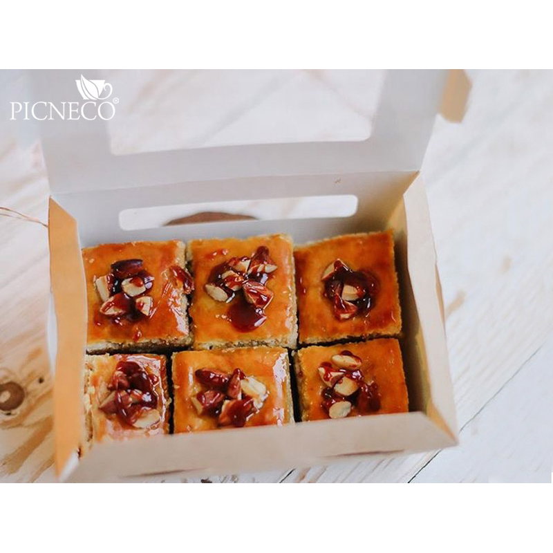 товар Контейнер бумажный, совмещенная крышка с окном, 600мл, 150*115*50 мм, крафт BK006