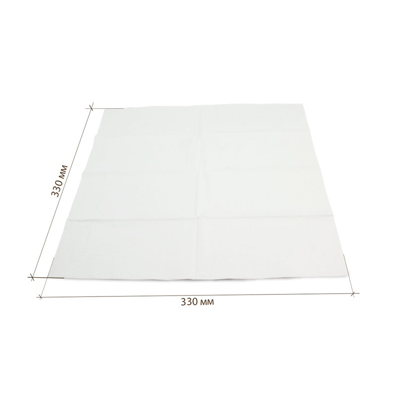 товар Салфетки 33х33 см, 2 слоя, 1/8 сложения, белые, [200 шт в пачке] SL013