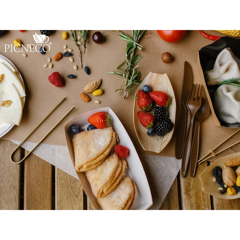 товар Одноразовая вилка, 176 мм, шоколадная SP002K