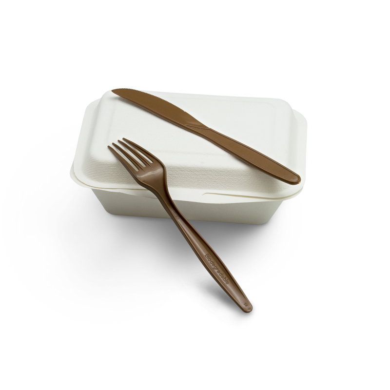 товар Одноразовая вилка, 176 мм, шоколадная SP002K