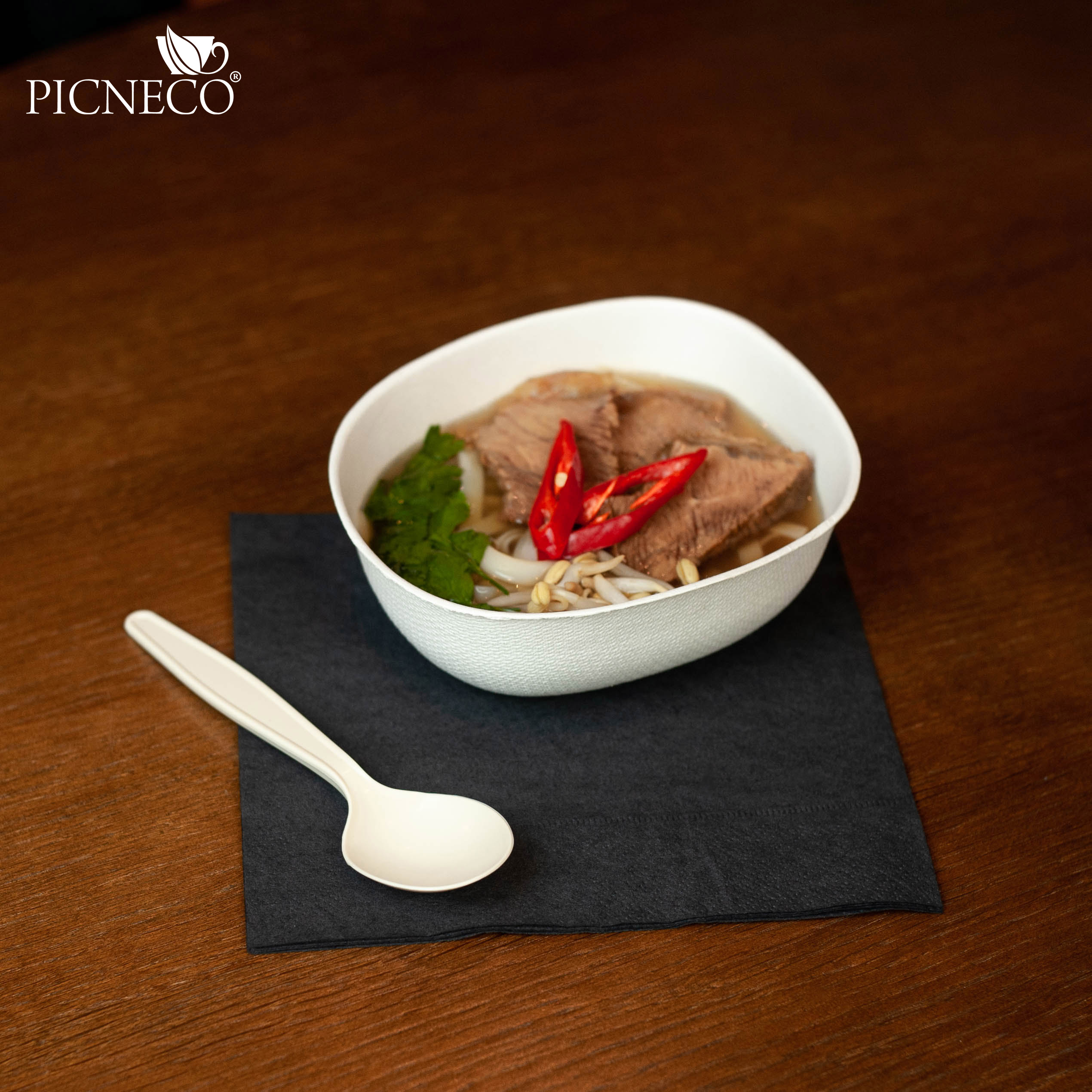 товар Одноразовая ложка, 150 мм, кремовая SP001