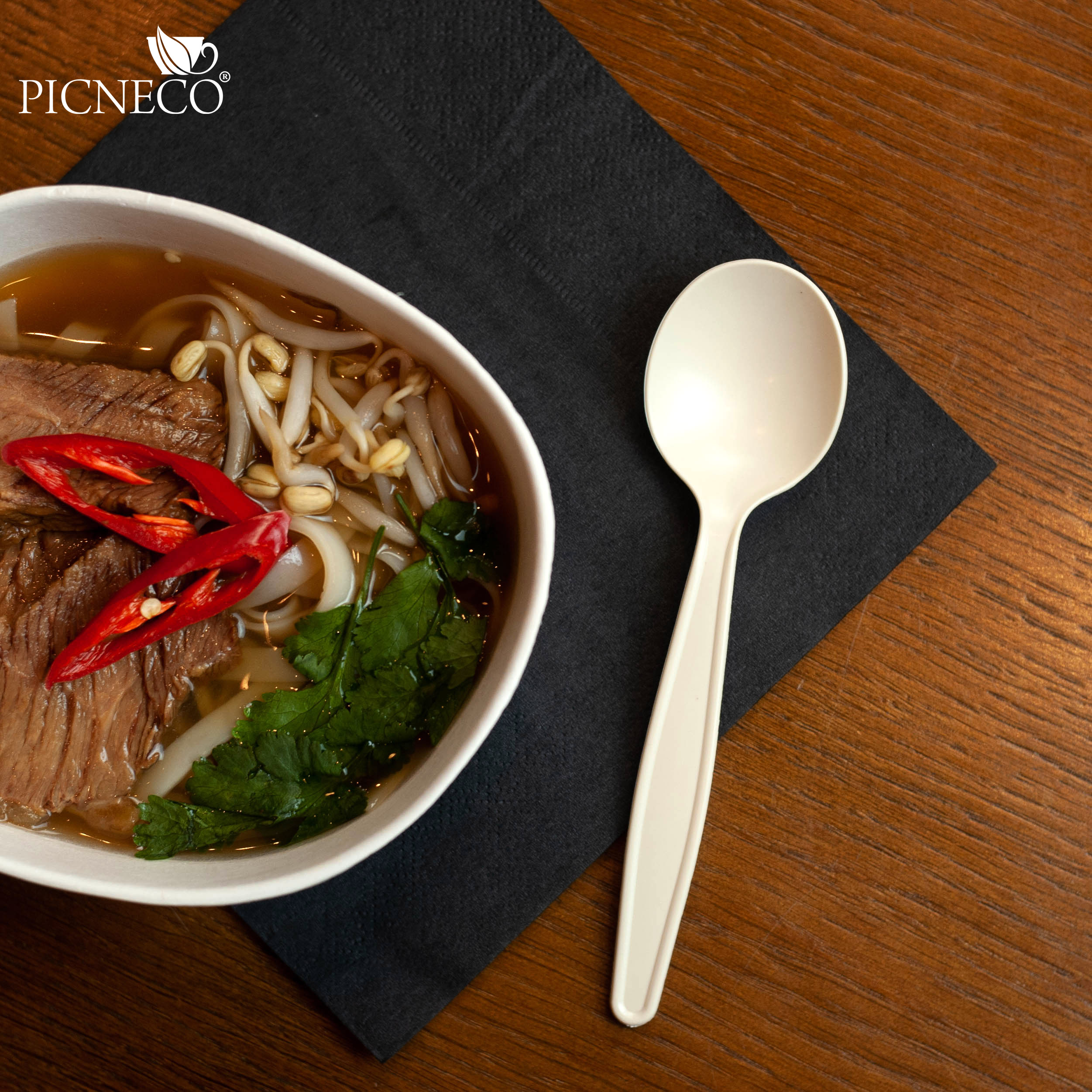 товар Одноразовая ложка, 150 мм, кремовая SP001