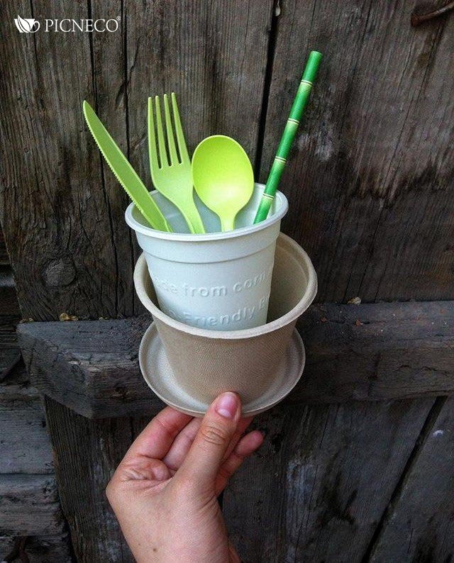 товар Вилка из кукурузного крахмала, 176 мм, салатовая SP002Z