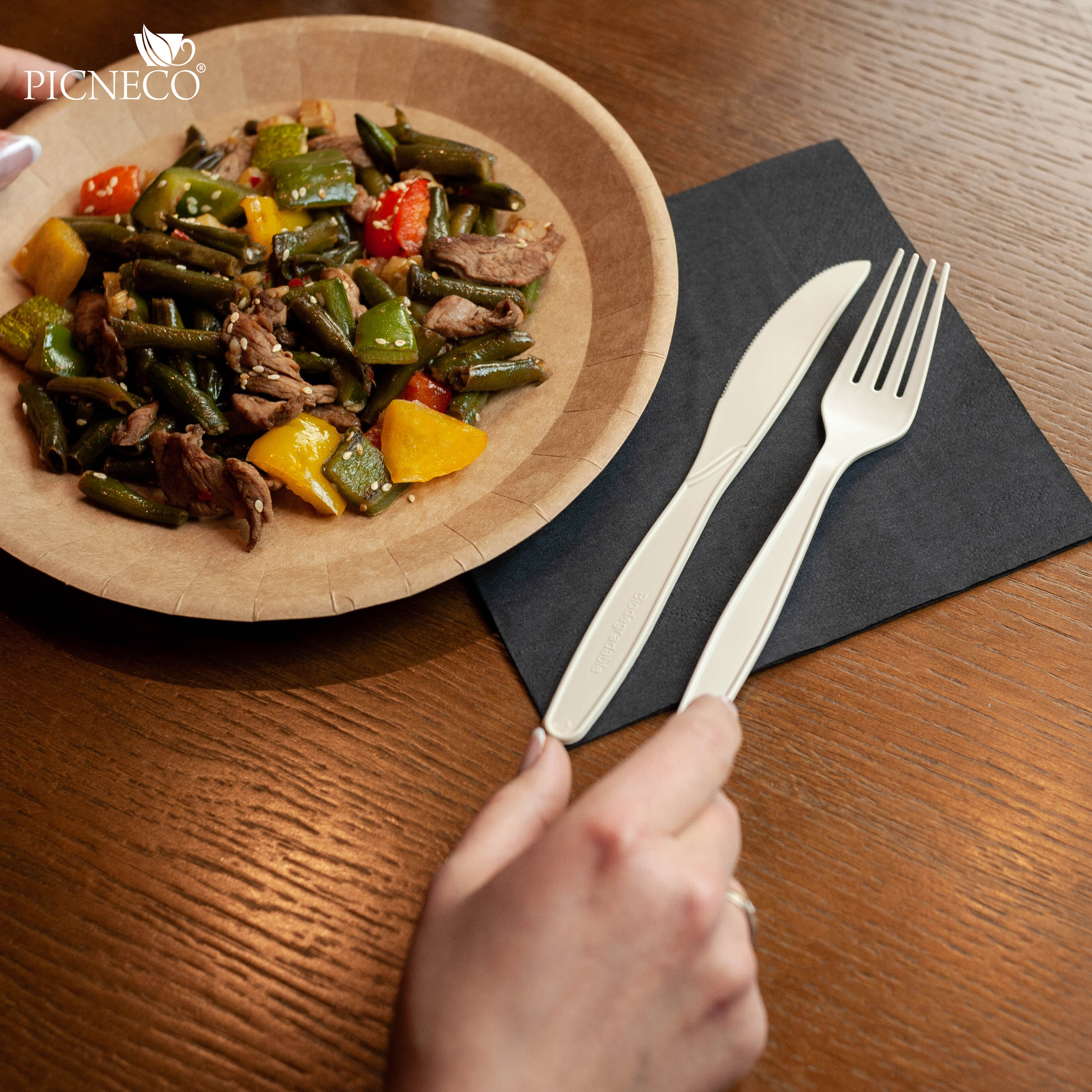 товар Одноразовый нож, 186 мм, кремовый SP003