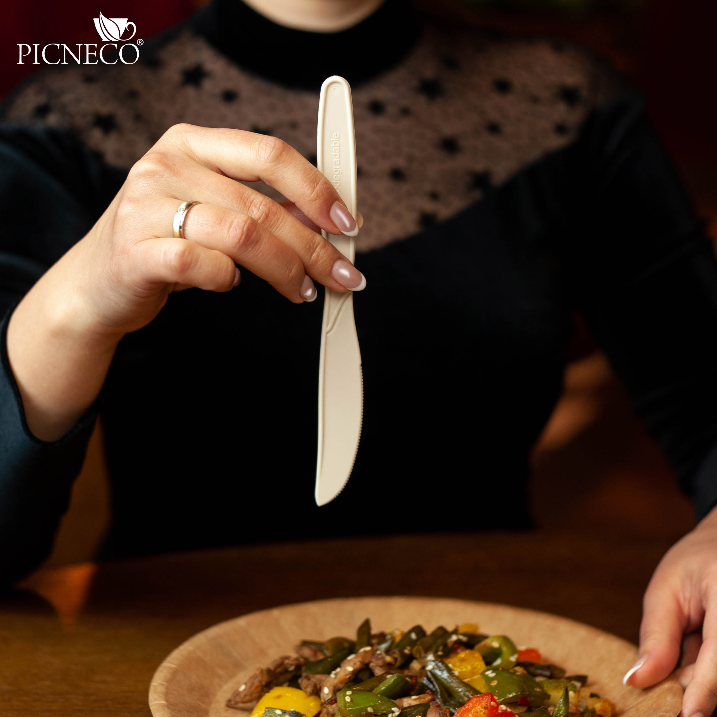 товар Одноразовый нож, 186 мм, кремовый SP003