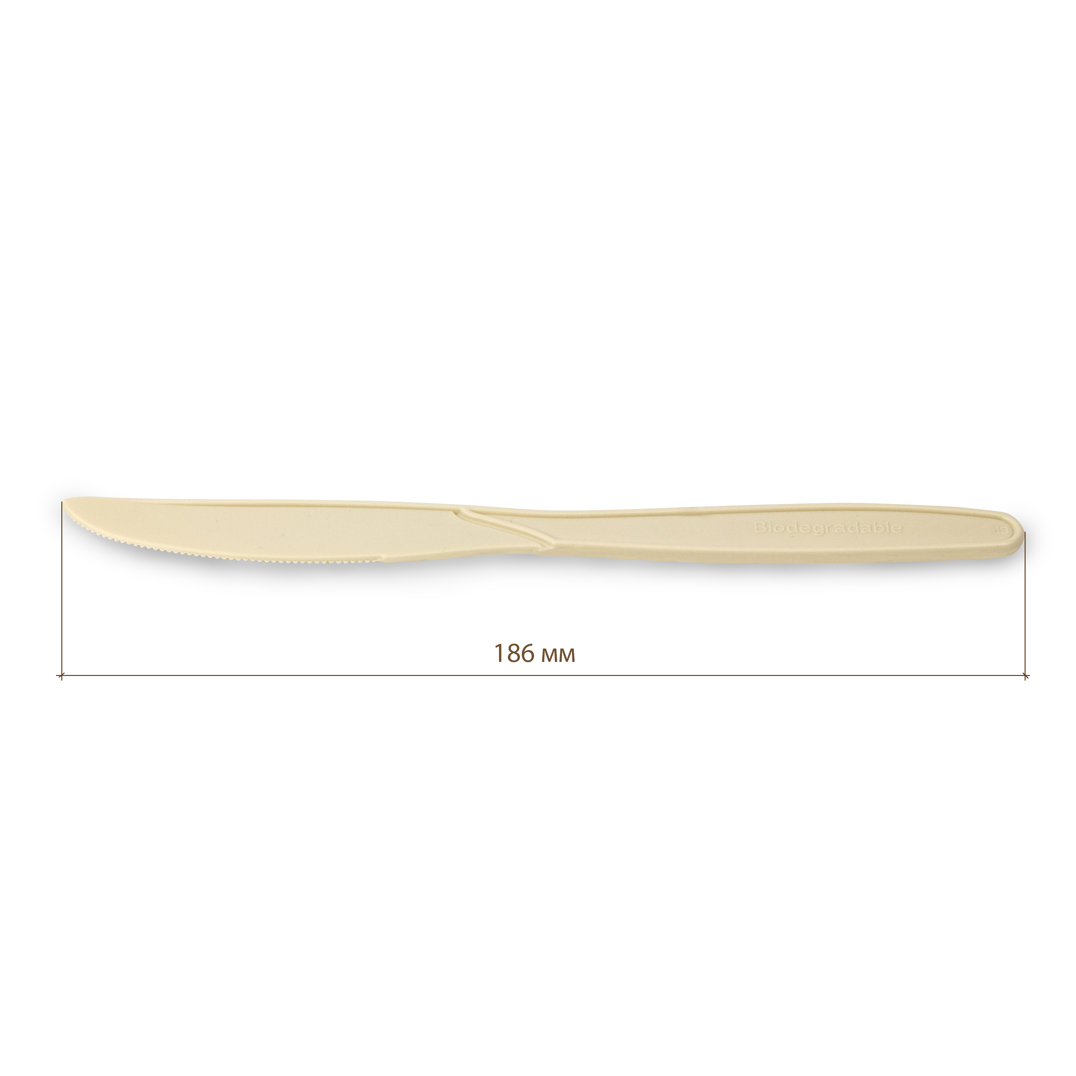 Одноразовый нож, 186 мм, кремовый