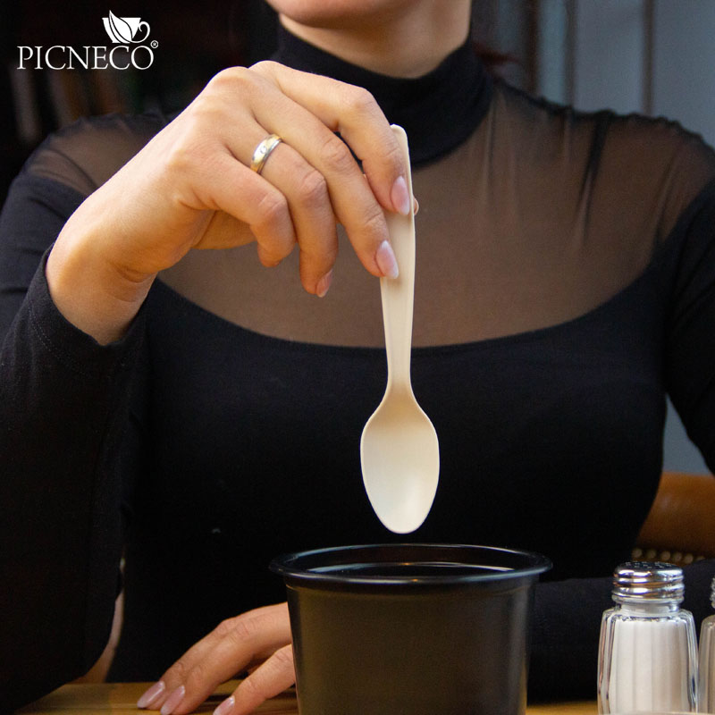 товар Ложка из кукурузного крахмала, 160 мм, кремовая SP004