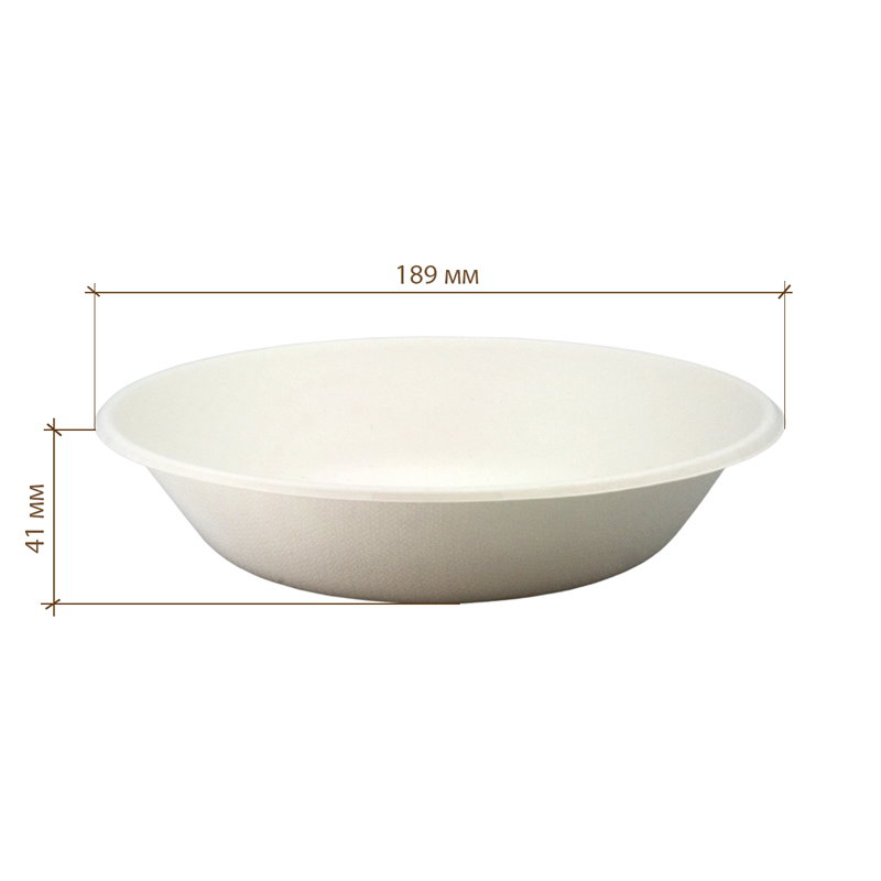 товар Тарелка суповая 680 мл из целлюлозы, белая TL006