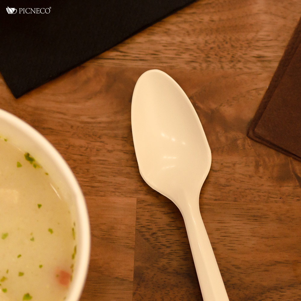 товар Одноразовая ложка, кремовая, 145 мм SP015