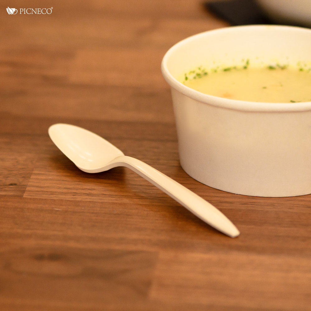 товар Одноразовая ложка, кремовая, 145 мм SP015