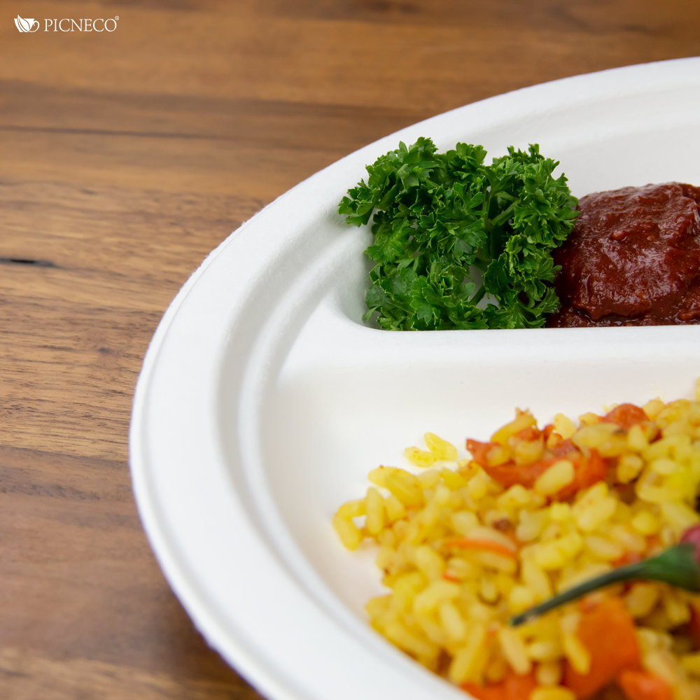 товар Одноразовая секционная тарелка, 261 мм, 3 секции TL007