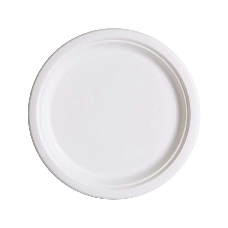 Тарелка белая одноразовая бумажная 230 мм