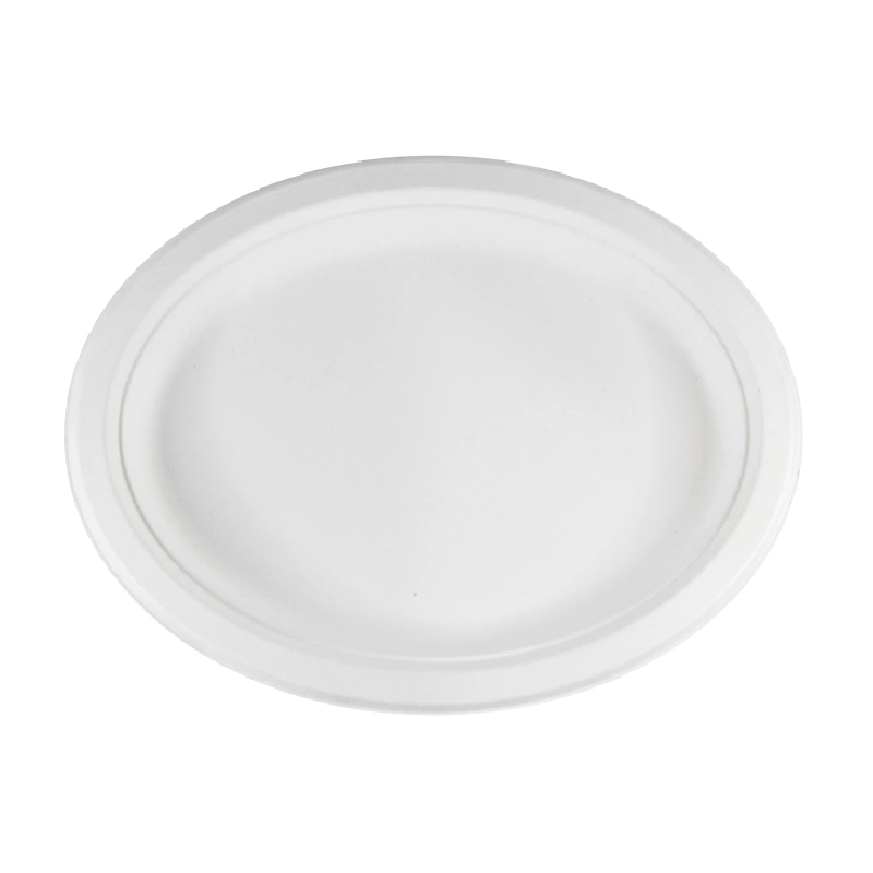 Тарелка овальная из целлюлозы, 263*198 мм, белая [блюдо]