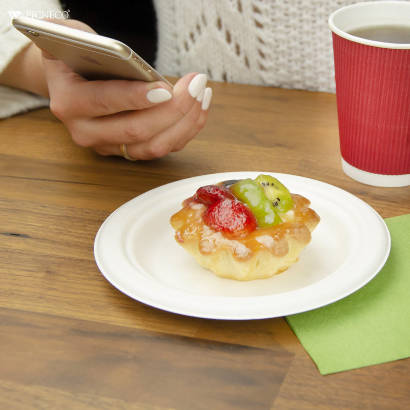 товар Тарелка круглая из целлюлозы, d=155 мм, белая TL004