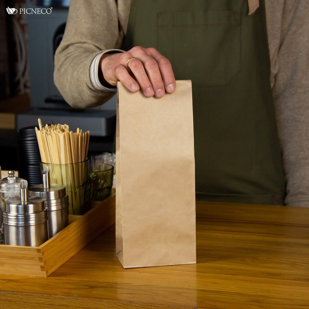 товар Крафт пакет с прямоугольным дном, 120*80*330 мм, 70 г/м KPD012