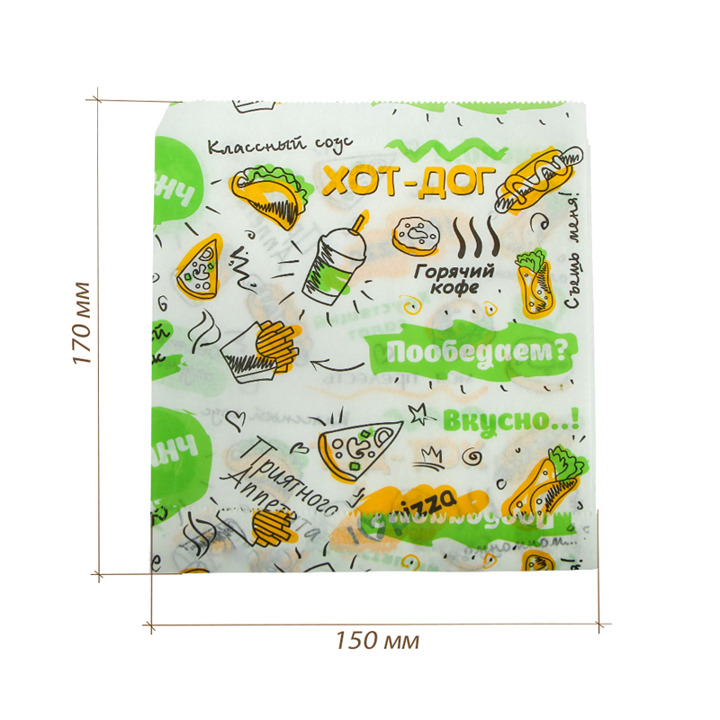 товар Уголок из жиростойкой бумаги, 150*170 мм, FOODкорт BK363