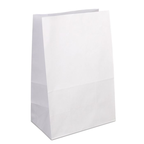 Бумажный пакет с прямоугольным дном 240*110*320 мм, 80 г/м, белый