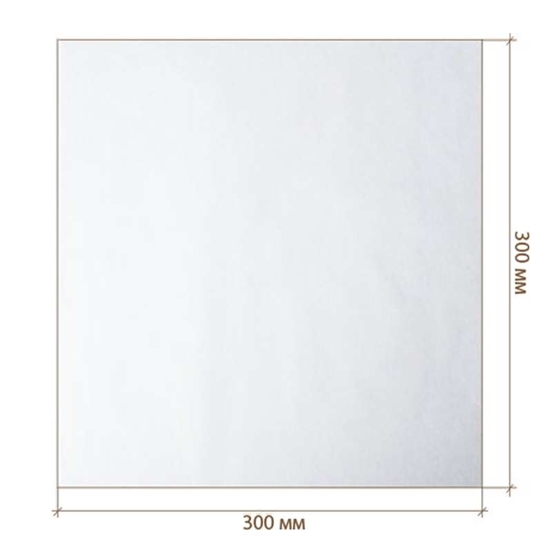Оберточная бумага (упаковочная) в листах 300*300 мм белая