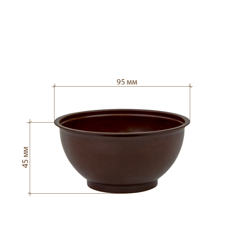 товар Креманка пластиковая, 370 мл. коричневая V4-0074