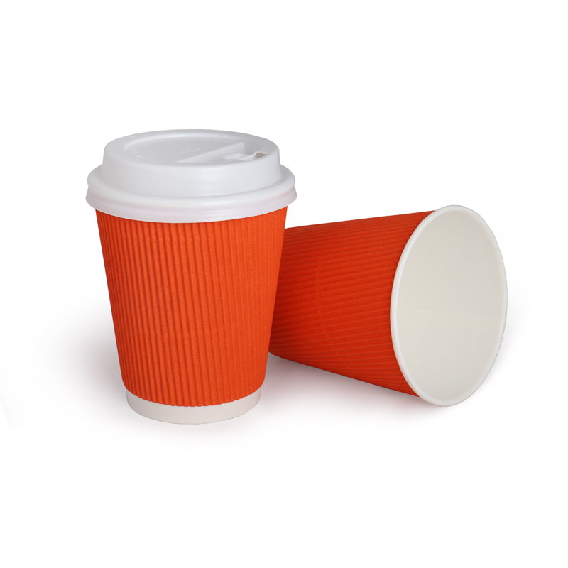 товар Бумажный гофрированный стакан, оранжевый, 250 мл (макс. 270 мл) STG125O