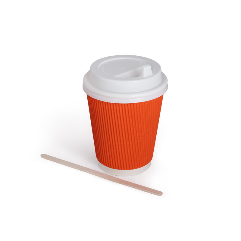 товар Бумажный гофрированный стакан, оранжевый, 250 мл (макс. 270 мл) STG125O