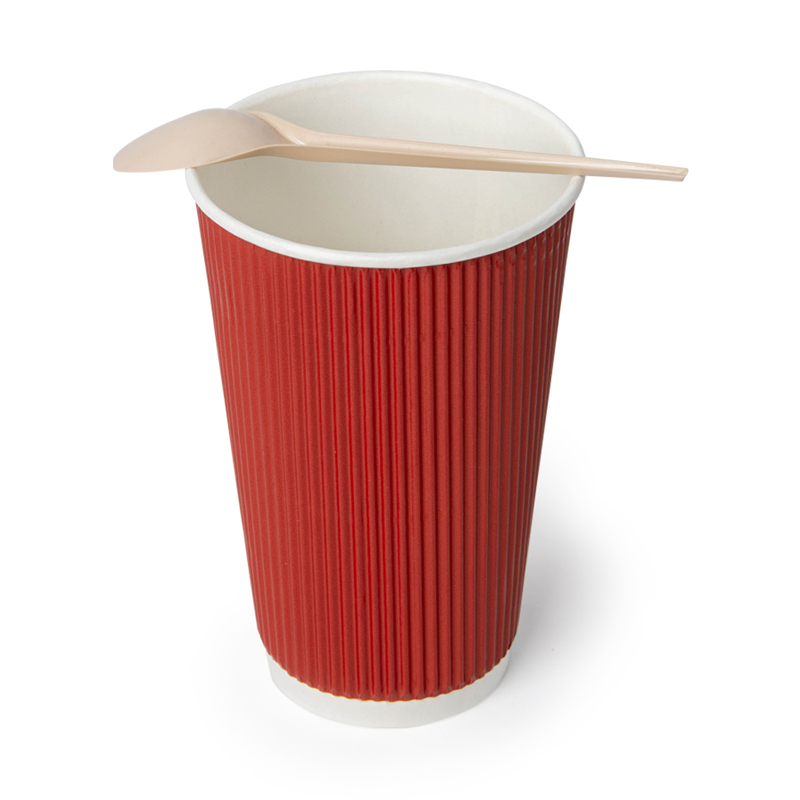 товар Гофрированный бумажный стакан 400 мл, красный STG045R
