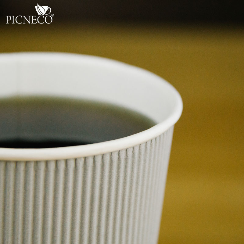 товар Бумажный гофрированный стакан, серебристый, 350 мл (макс. 400 мл) STG135Sr