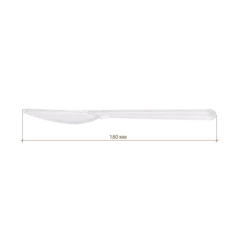Прозрачный пластиковый нож ПРЕМИУМ, 180 мм