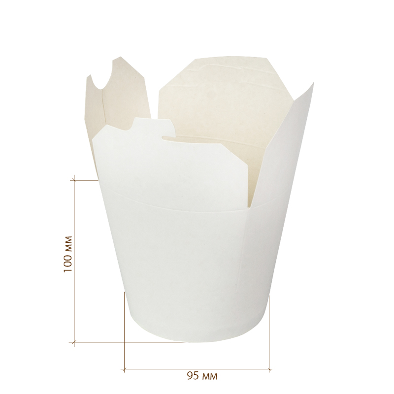 товар Коробка для лапши с круглым дном, 750 мл, белая BK103