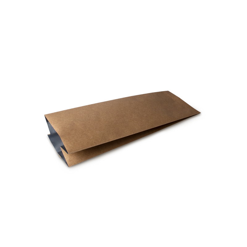 Бумажный металлизированный крафт пакет, 85*60*250 мм