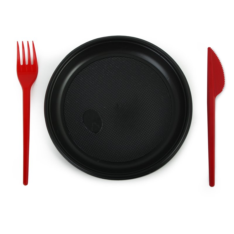 товар Тарелка Элит пластиковая 165 мм, черная TLP165C