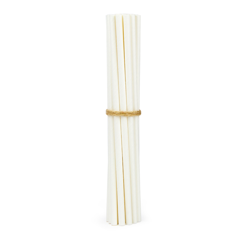 Трубочки для коктейлей в бумажной индивидуальной упаковке «Белоснежная», 200*8 мм