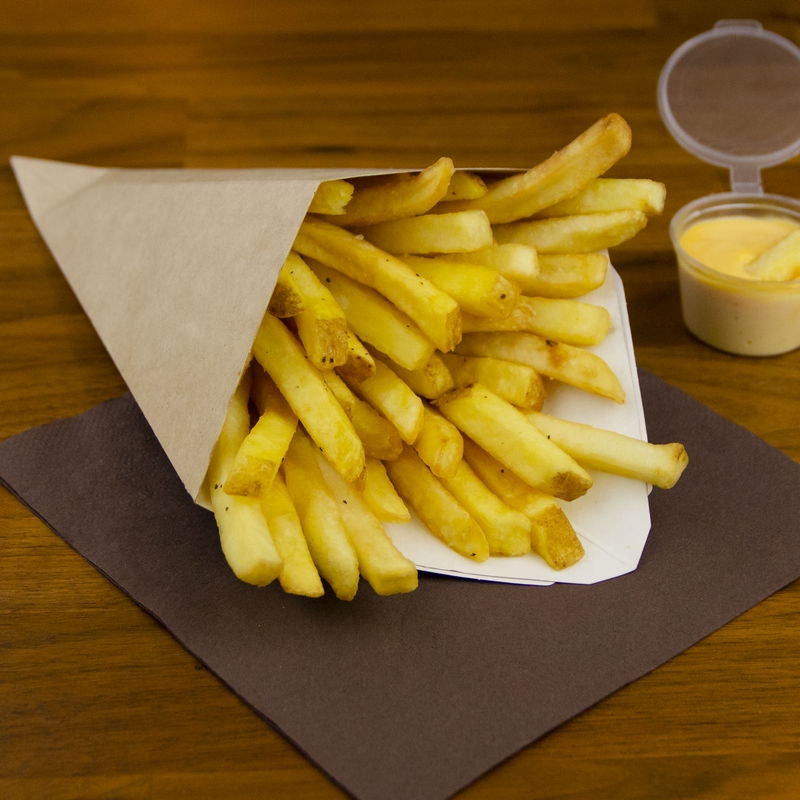 товар Упаковка для картофеля фри, конусная, с отделением для соуса BK011