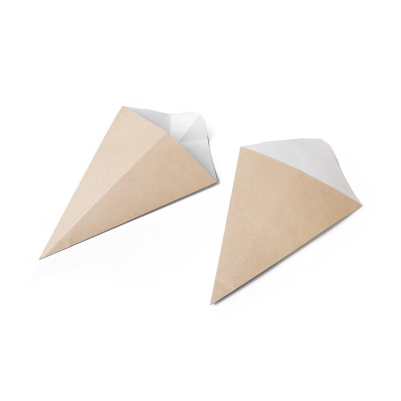 товар Упаковка для картофеля фри, конусная, с отделением для соуса BK011