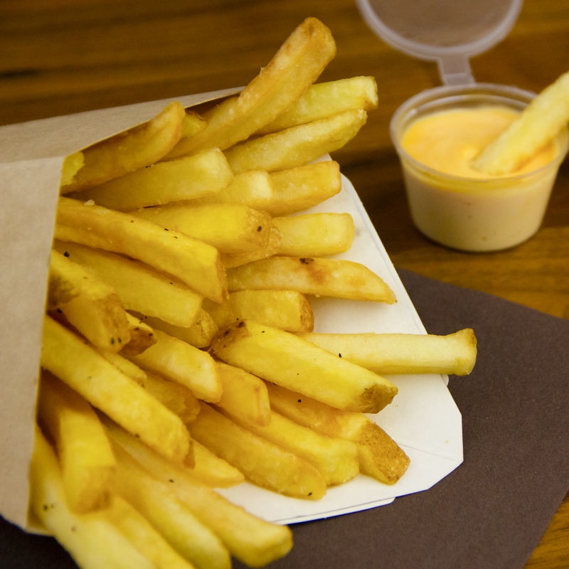 товар Упаковка для картофеля фри, конусная, с отделением для соуса BK011