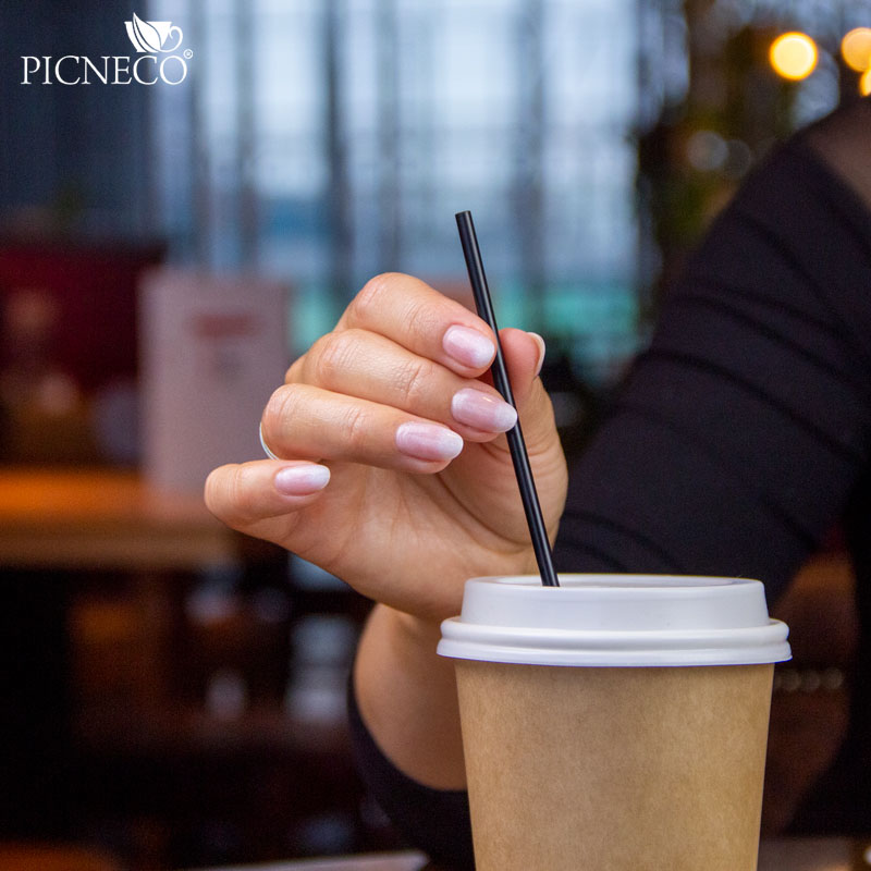 товар Трубочка-размешиватель для горячих и холодных напитков, ПП, черный, 160 мм V4-0065