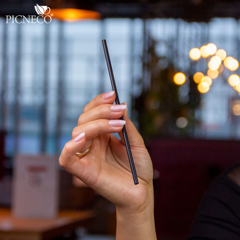 товар Трубочка-размешиватель для горячих и холодных напитков, ПП, черный, 160 мм V4-0065