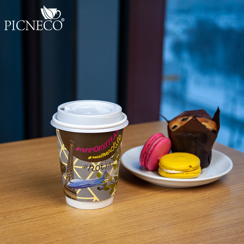 товар Бумажный двухслойный стакан ''Вокруг света'', 350 мл (макс. 400 мл) STD0360