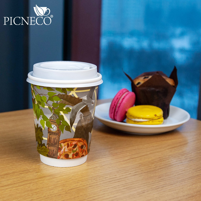 товар Бумажный двухслойный стакан ''Вокруг света'', 350 мл (макс. 400 мл) STD0360