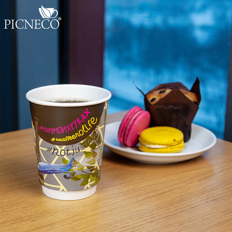 товар Бумажный двухслойный стакан ''Вокруг света'', 350 мл (макс. 400 мл) STD0360