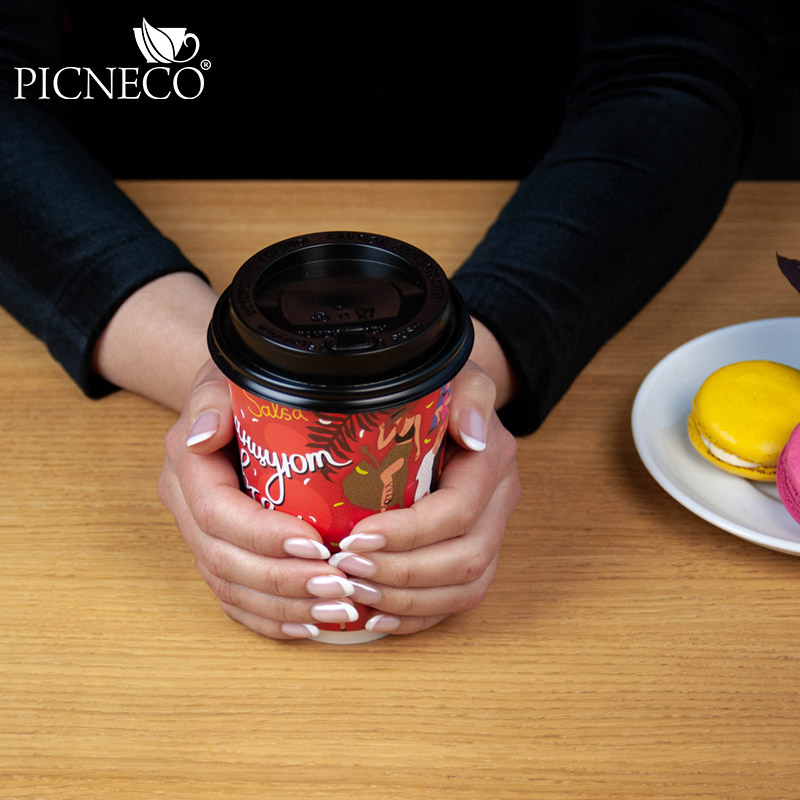 товар Крышка для бумажного стакана, 90 мм, черная матовая KRC190