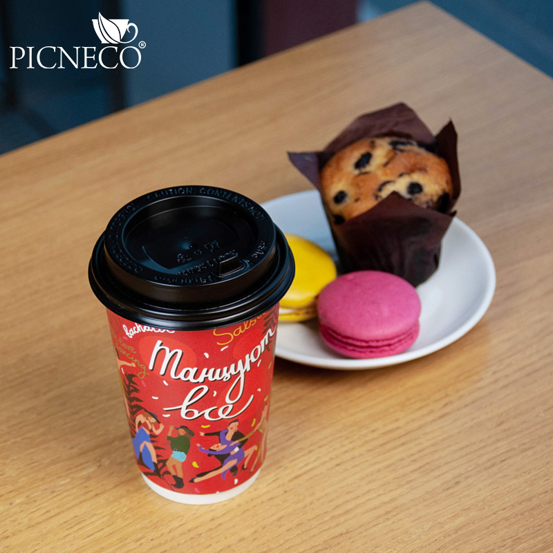 товар Крышка для бумажного стакана, 90 мм, черная матовая KRC190