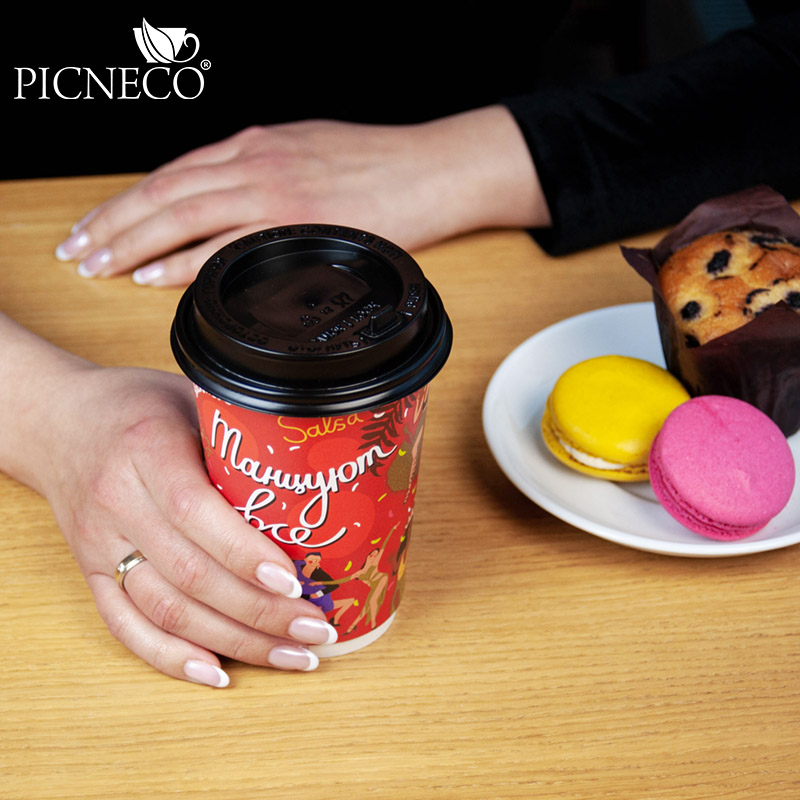 товар Крышка для бумажного стакана, 90 мм, черная матовая KRC190