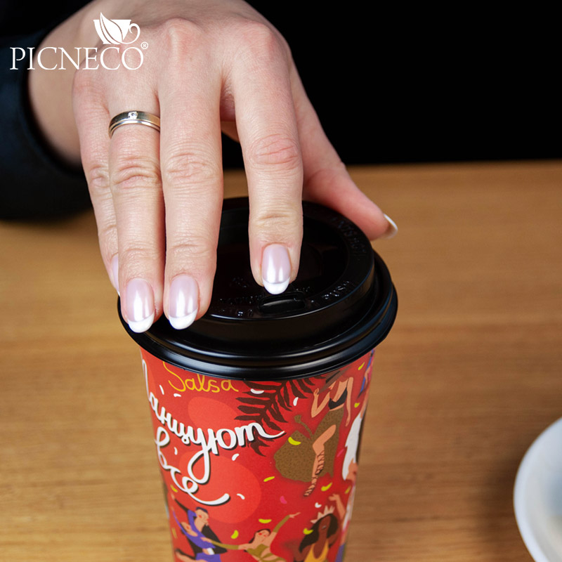 товар Крышка для бумажного стакана, 90 мм, черная матовая KRC190