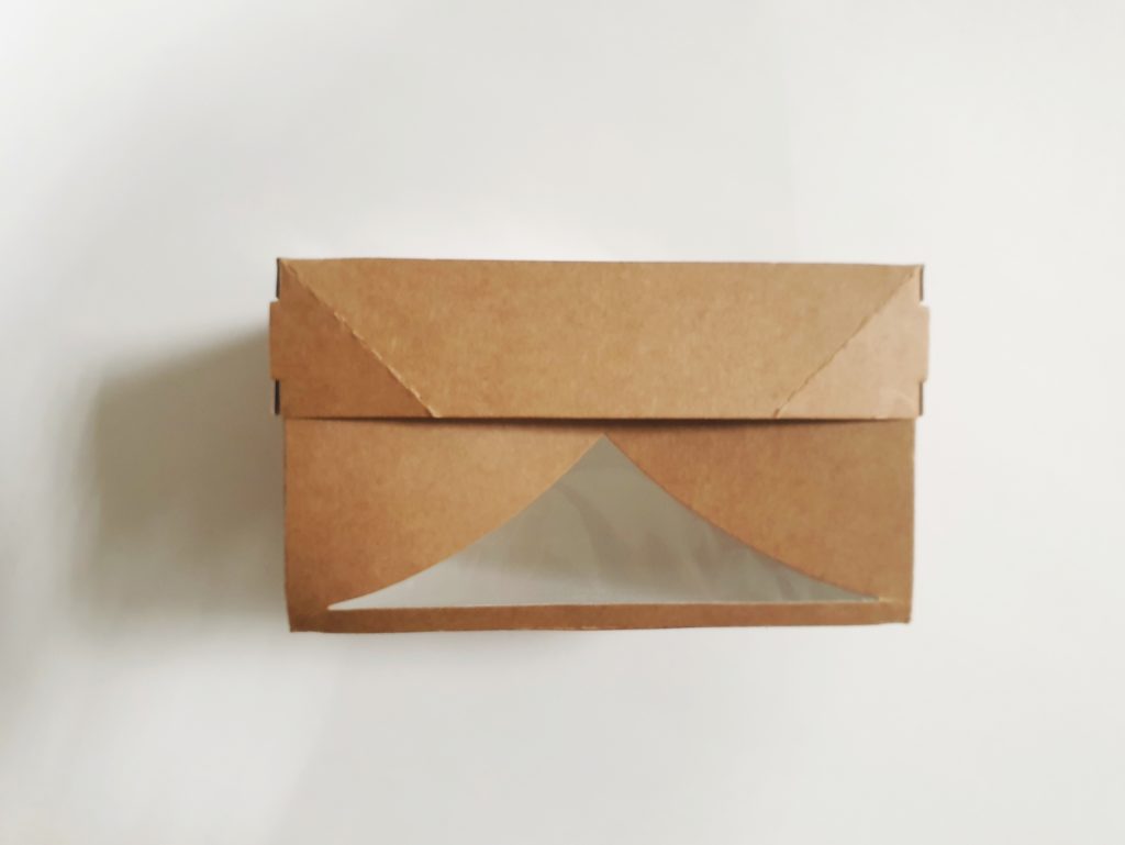 товар Коробка для торта с окном картонная прямоугольная крафт 15*10*8 см BK097