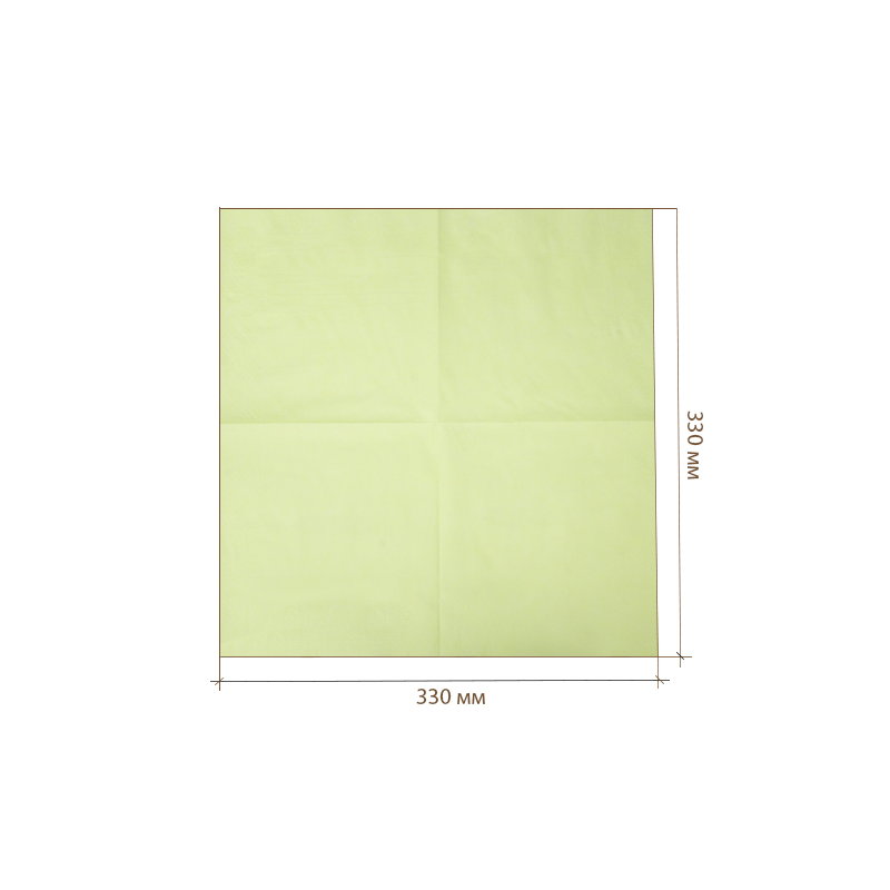 товар Бумажные салфетки "Папирус", салатовые, 2-слойные, 330*330 мм SL233LG