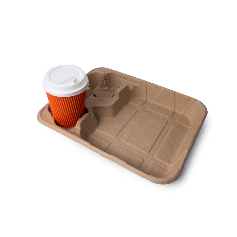 товар Поднос для фастфуда с двумя держателями для стаканов, 330*266*47 мм DS005